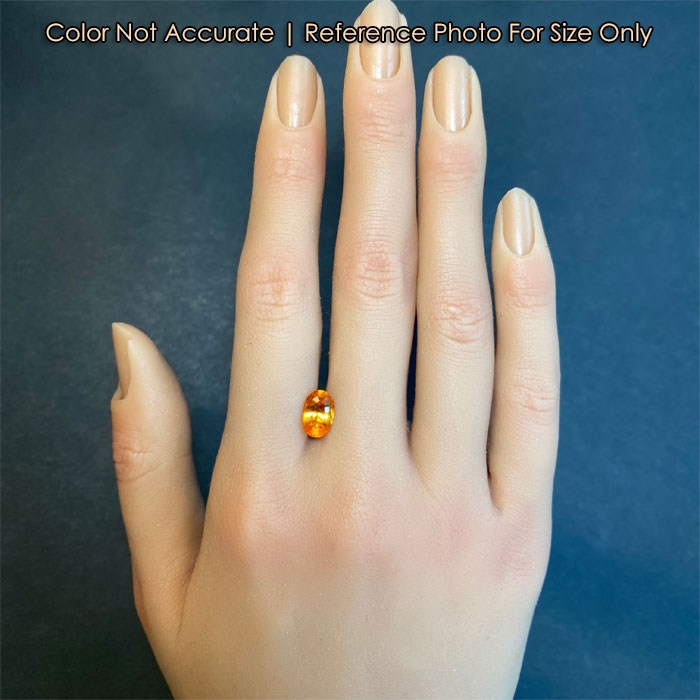 oval cut garnet gem 2.20cts on hand