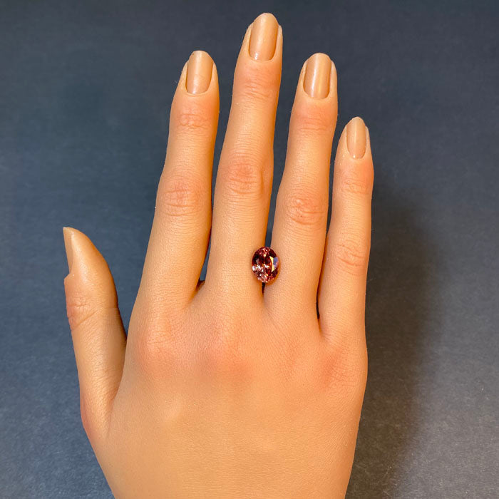 oval cut imperial zircon gemstone