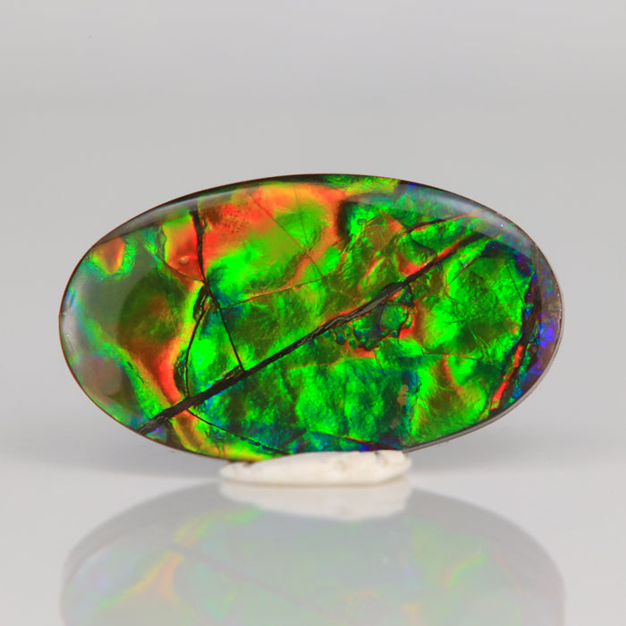 multicolor ammolite gemstone oval cut
