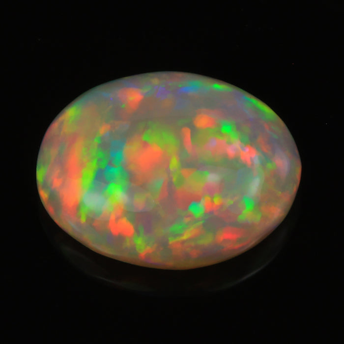 oval cabochon cut rainbow opal