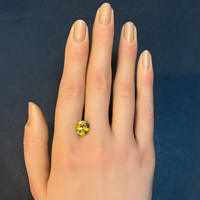 sphene gemstone oval cut