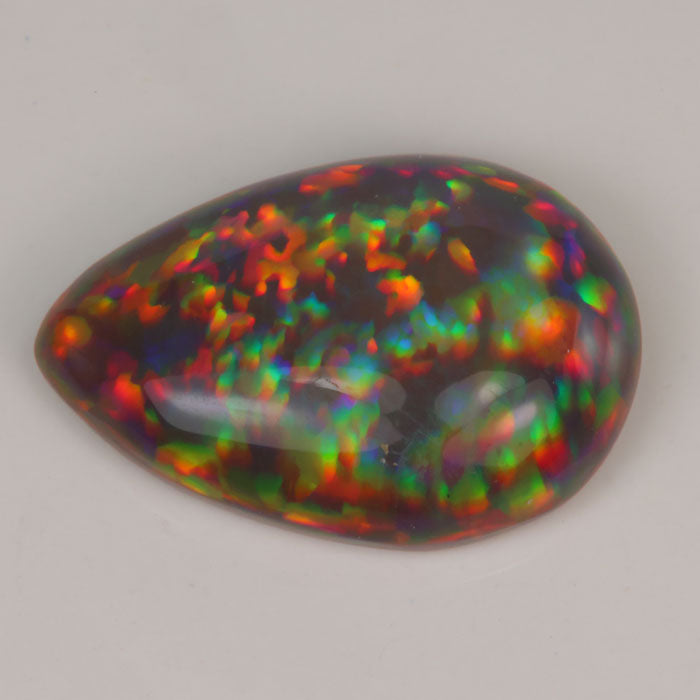 pear cabochon cut black opal gem