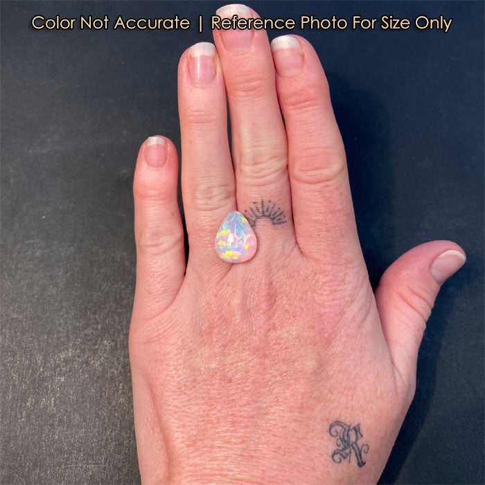 pear opal gemstone size to hand