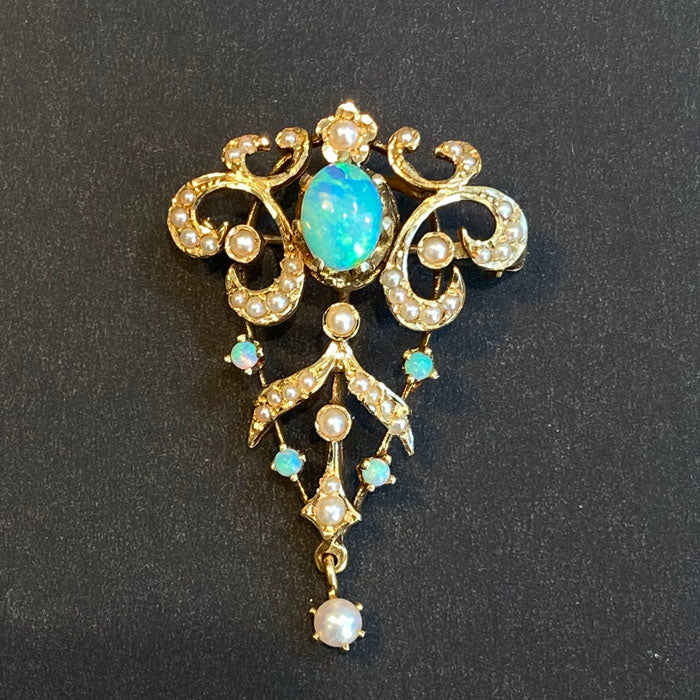 opal and pearl pin