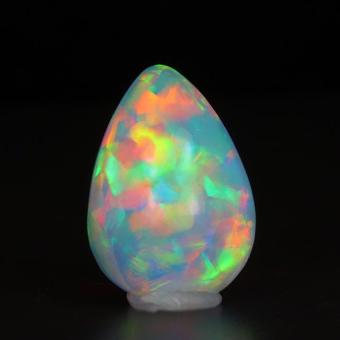 rainbow colors opal gemstone pear shape cabochon gemstone