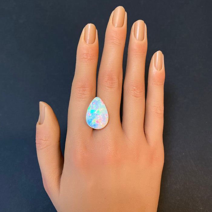 cabochon cut pear shape opal gemstone