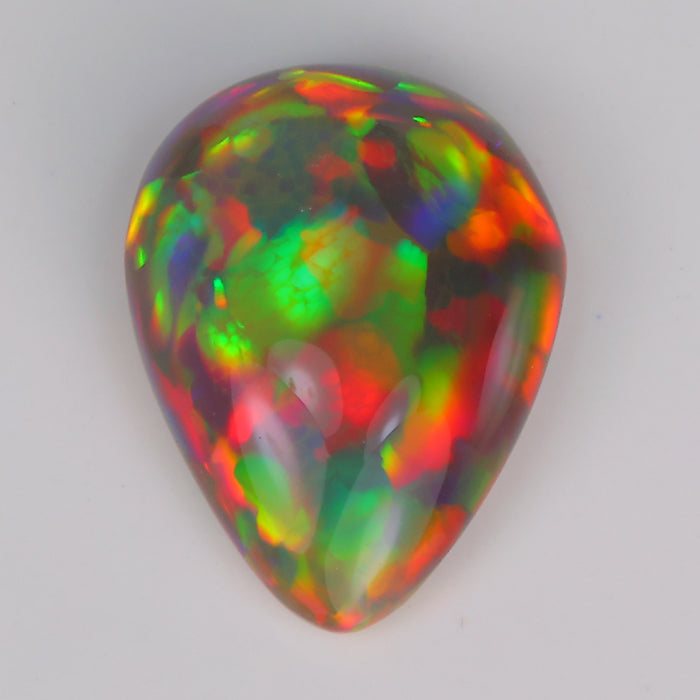 pear shape black opal gem