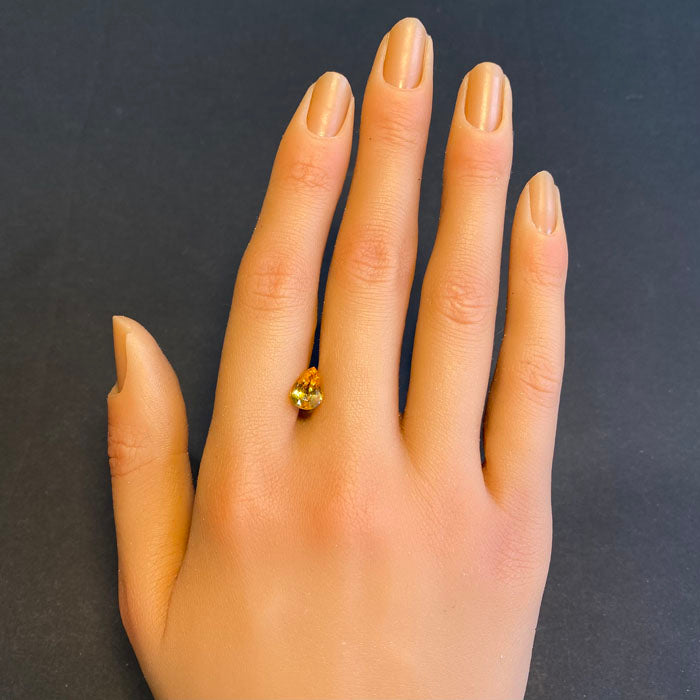 yellow sapphire pear shape 