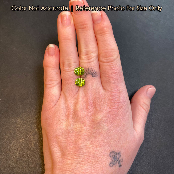 antique cushion peridot gem pair