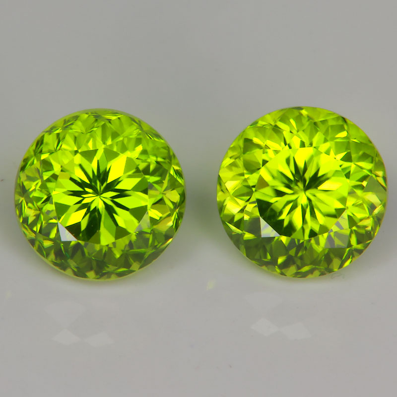 round portuguese cut peridot gemstones from pakistan