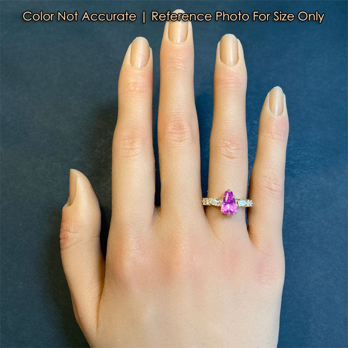size of pink sapphire ring 