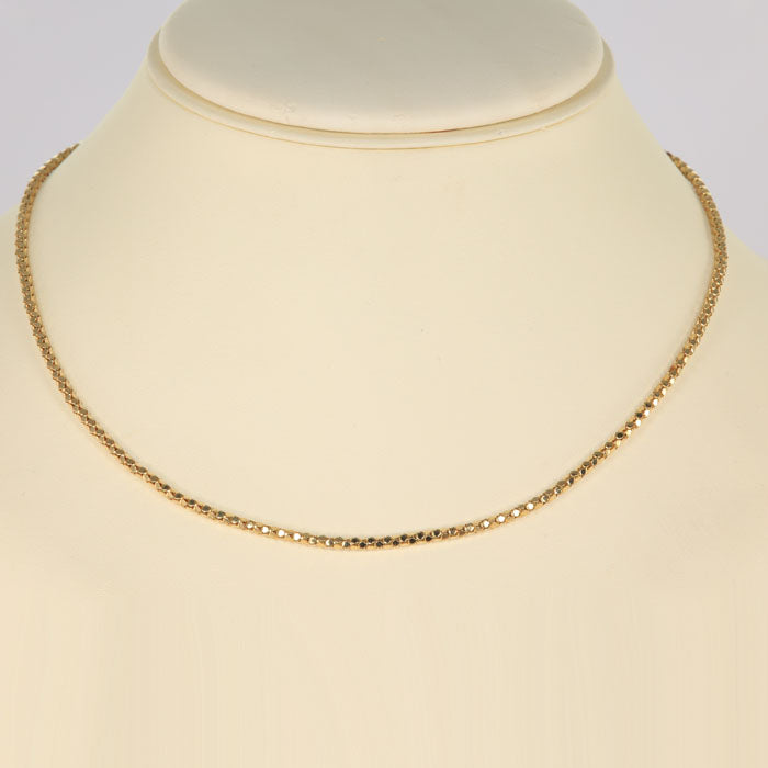 yellow gold 14k popcorn link necklace