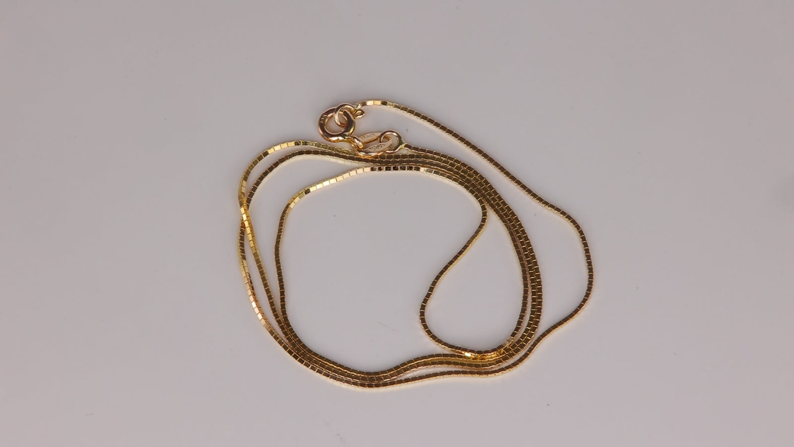 14K Yellow Gold Box Link Chain 18.5"