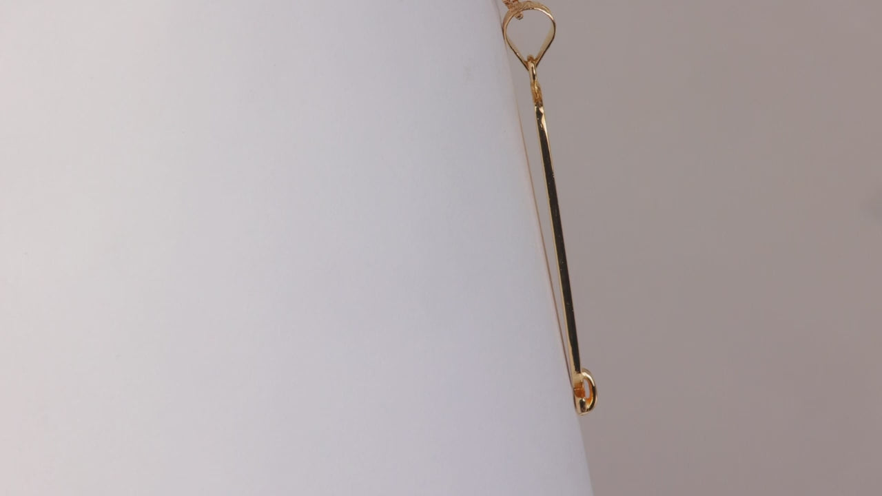 18K Yellow Gold Cartouche Pendant