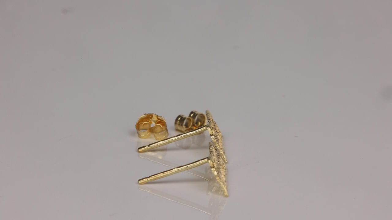 14K Yellow Gold Spoiled B**** Stud Earrings