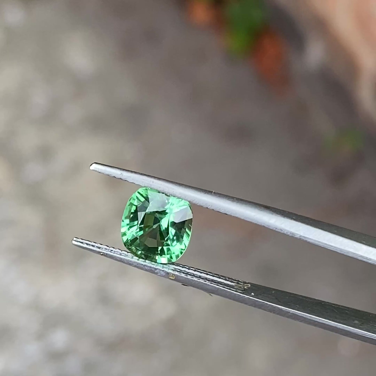Antique Cushion Cut Chrome Green Tourmaline 1.61cts