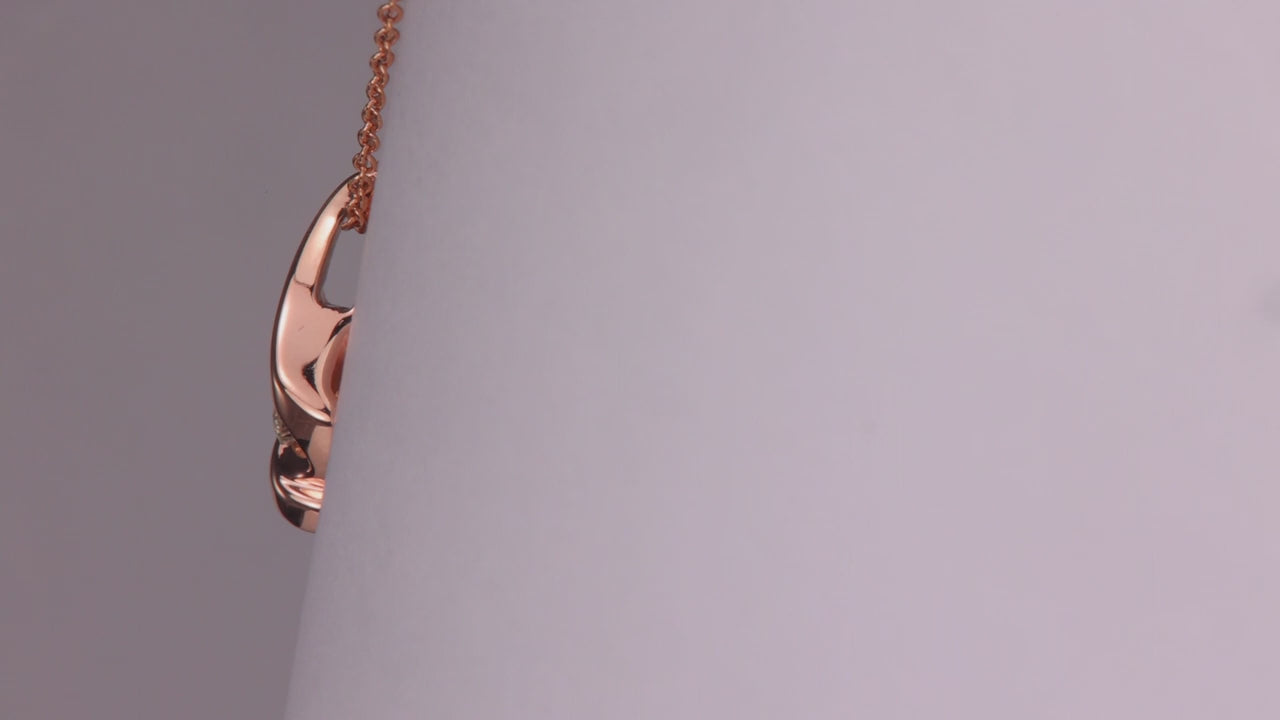 10K Rose Gold Diamond Pendant