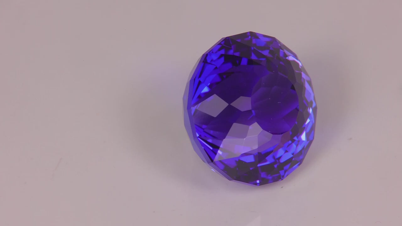 Portuguese Round Brilliant Cut Tanzanite 18.48 Carats