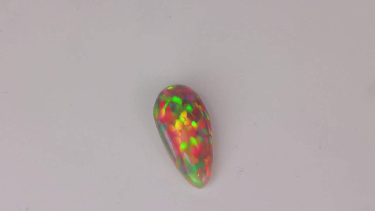 Pear Shape Cabochon Cut Black Opal 1.87 Carats