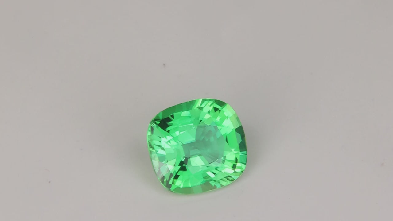 Antique Cushion Cut Chrome Green Tourmaline 1.61cts