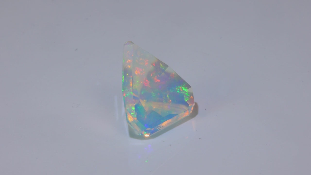 Faceted Shield Cut Opal 5.56cts