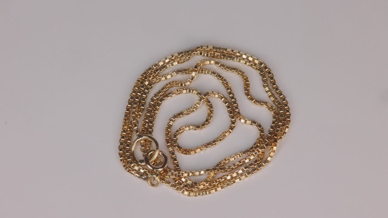 14K Yellow Gold Box Link Chain 16"