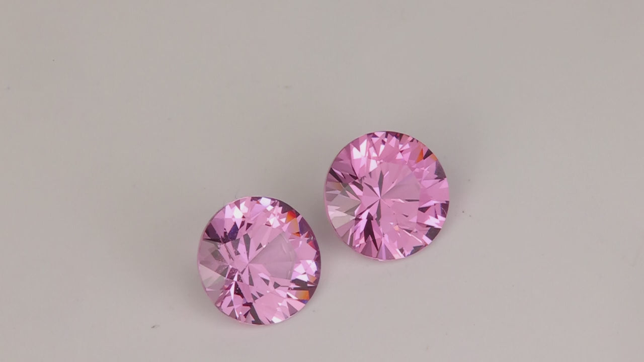 Pair of Round Brilliant Natural Spinels 3.52 Carats