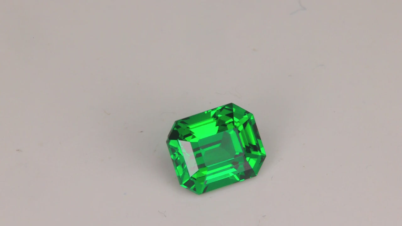 Emerald Cut Tsavorite Garnet 1.55 Carats