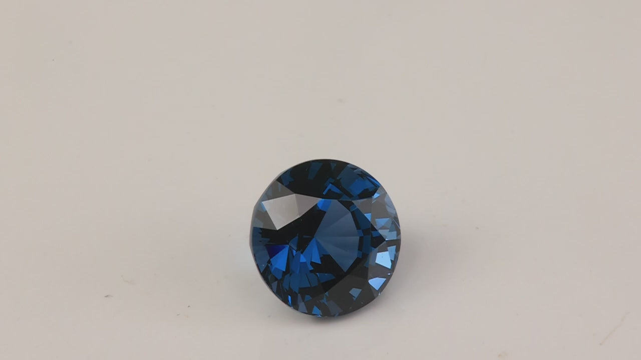 Round Stepped/Brilliant Cut Cobalt Spinel 3.58 Carats
