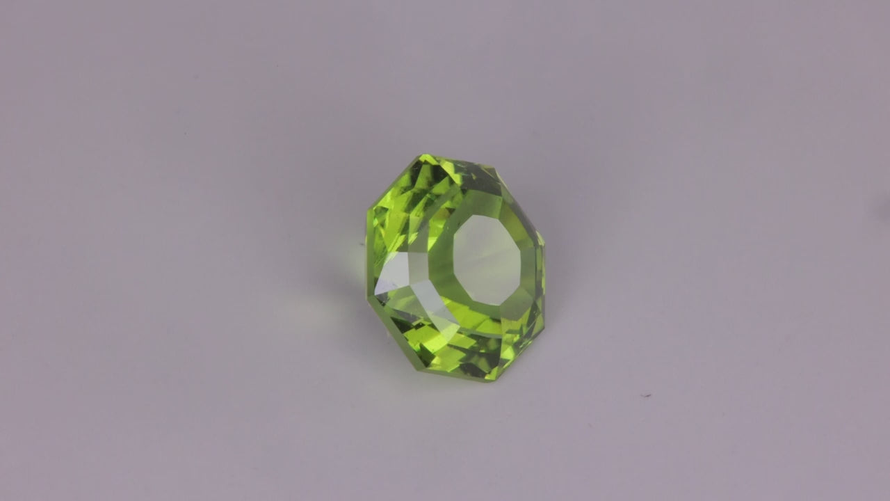 Octagonal Step Cut Peridot 4.65 Carats