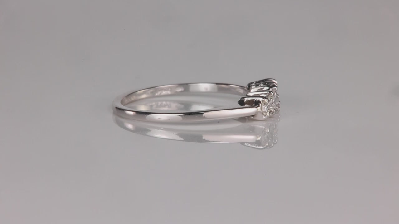 14K White Gold Diamond Ring .16cts