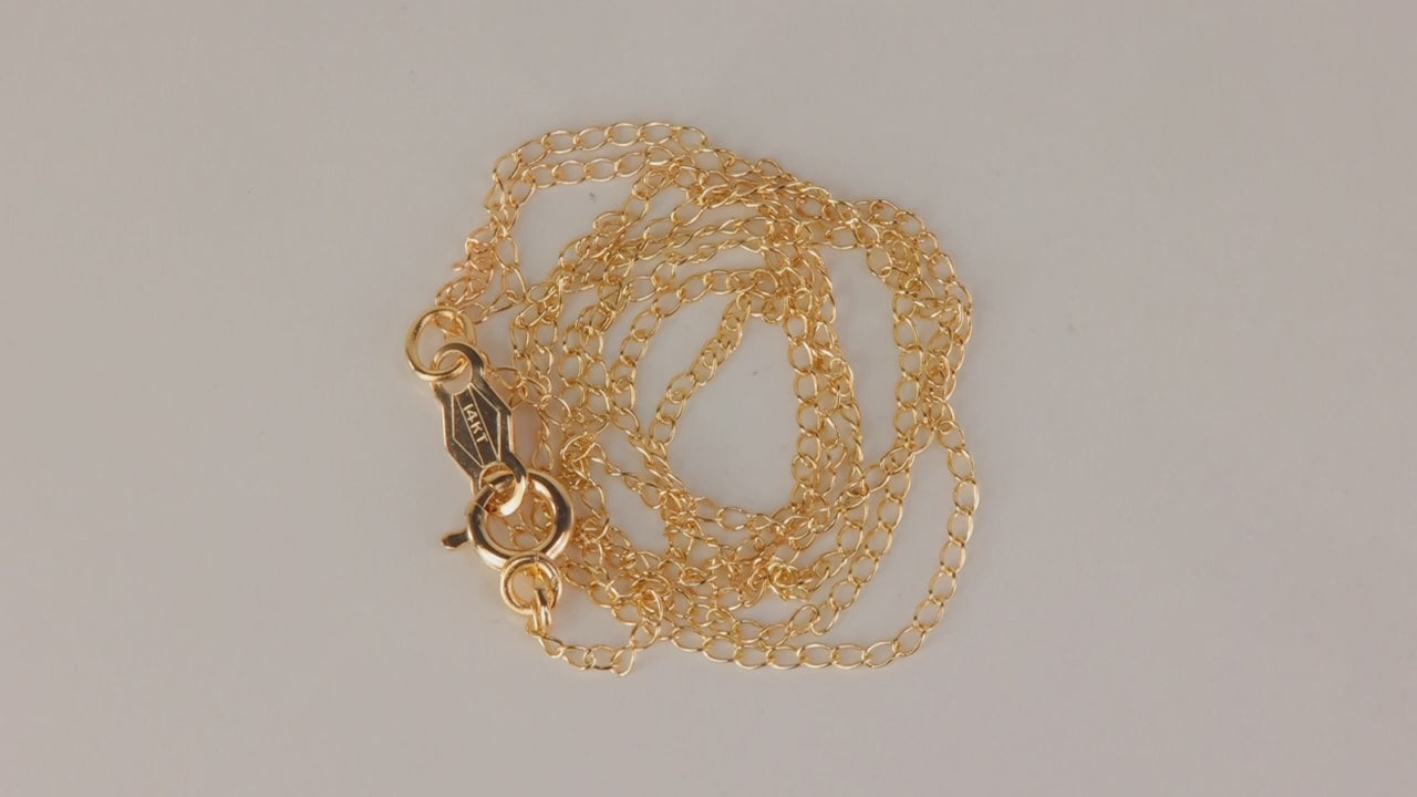 14K Yellow Gold Cable Chain 16"