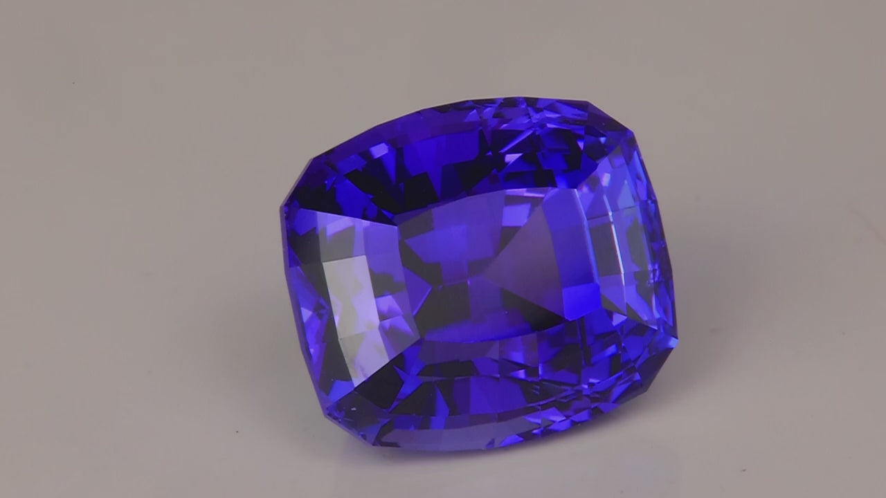 Stepped Antique Cushion Cut Tanzanite 13.05 Carats
