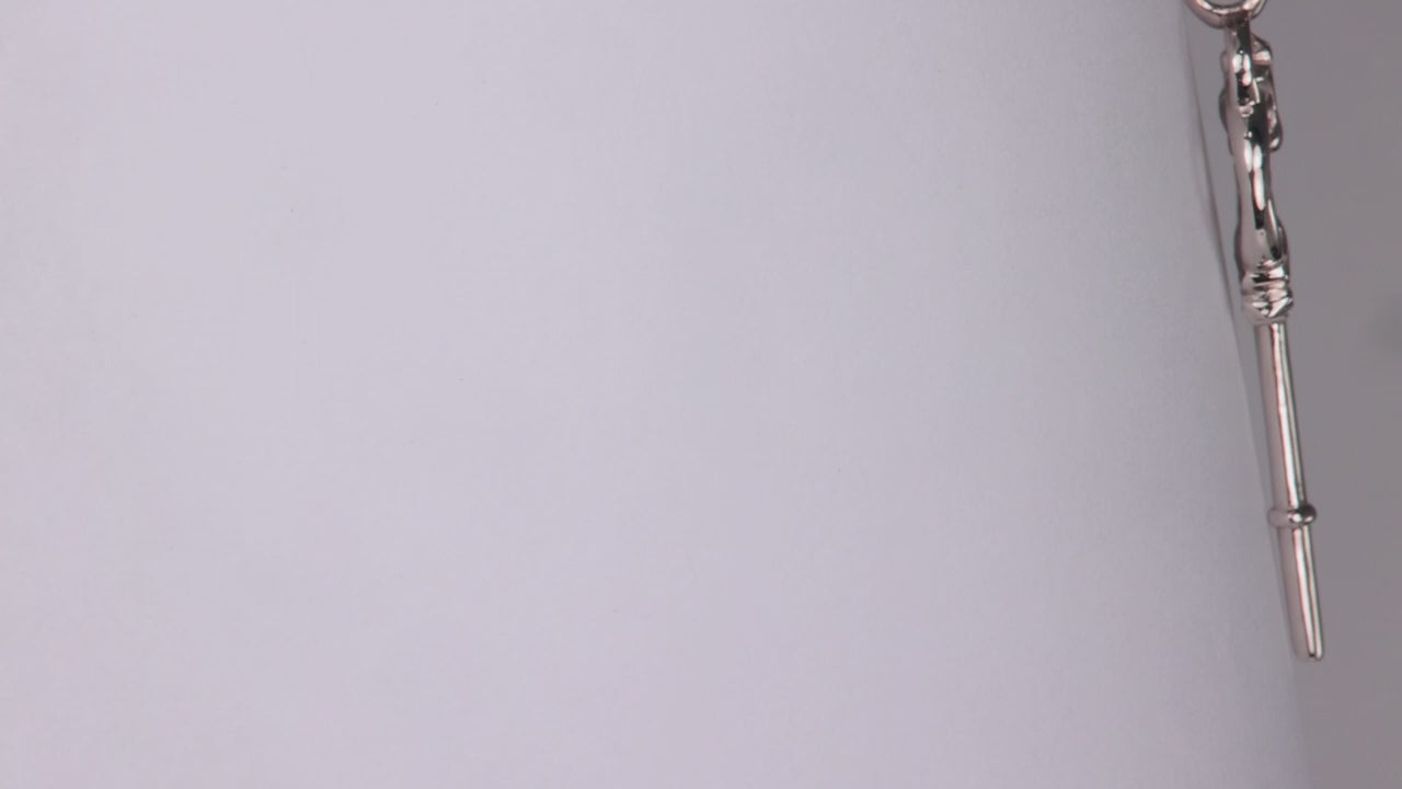 14k White Gold Skeleton Key Pendant Designed By Christopher Michael