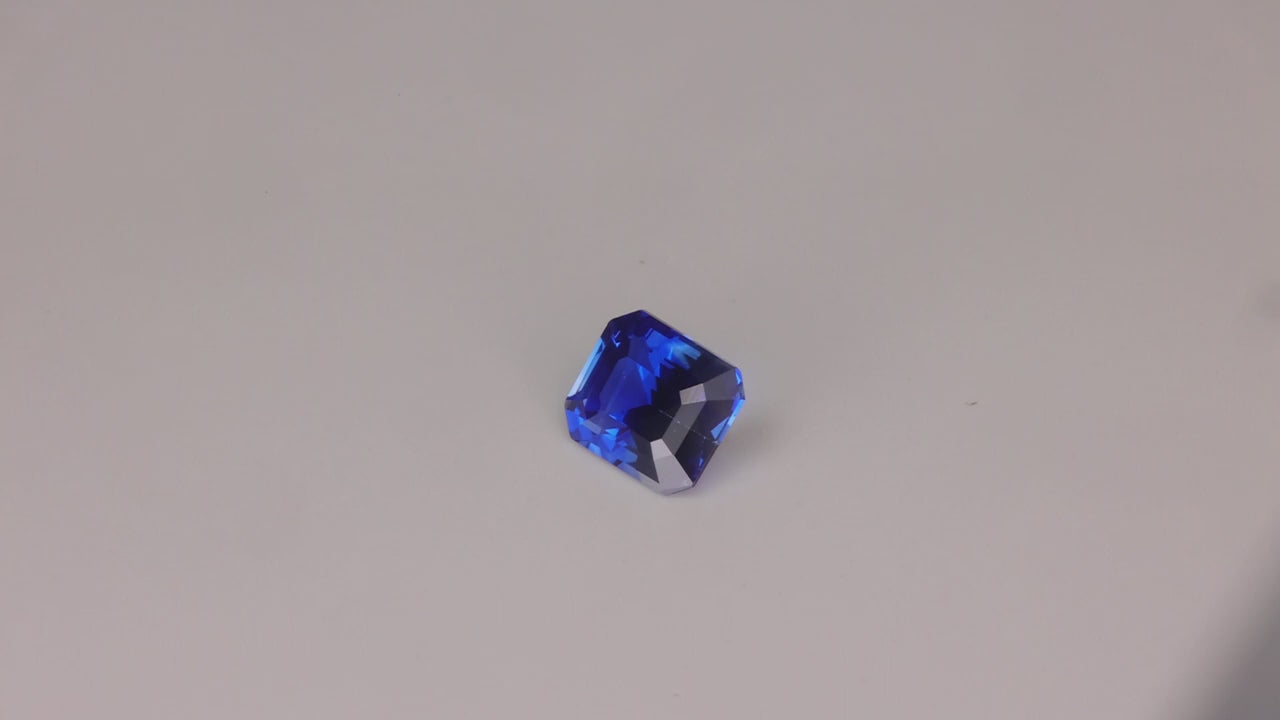 Emerald Cut BiColor Sapphire 1.45 Carats