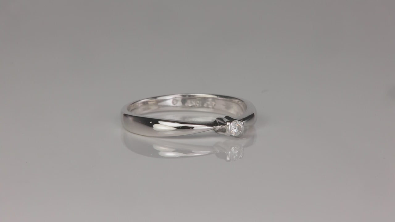 10K White Gold Diamond Promise Ring .04Carats
