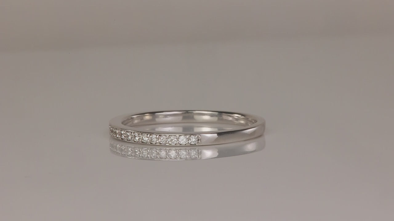 14K White Gold Diamond Band .21cts