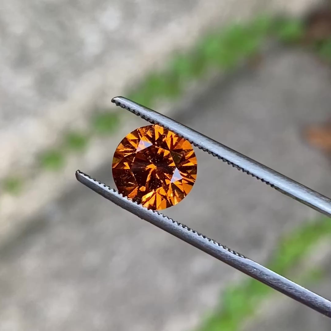 Round Brilliant Cut Hessonite Garnet 4.41 Carats