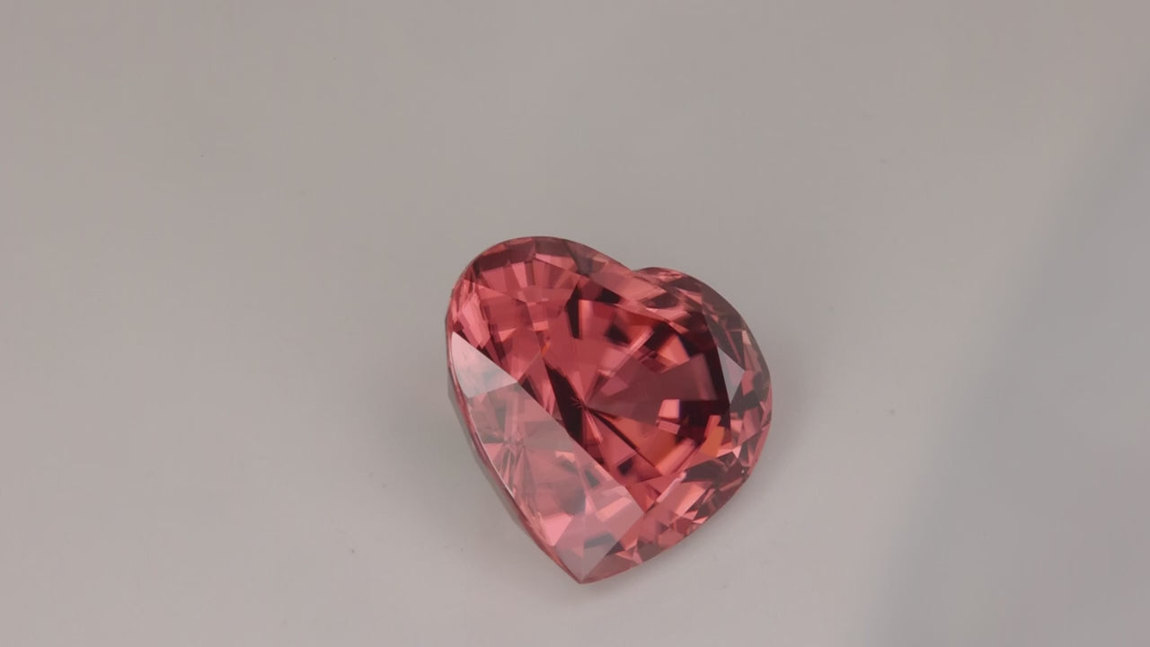Heart Shaped Brilliant Cut Imperial Zircon 23.05 Carats