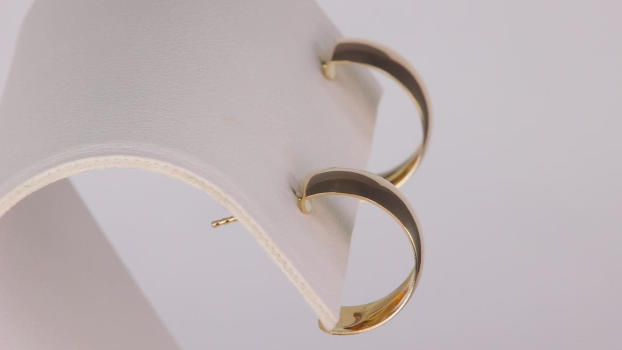 14K Yellow Gold Partial Hoop Earrings