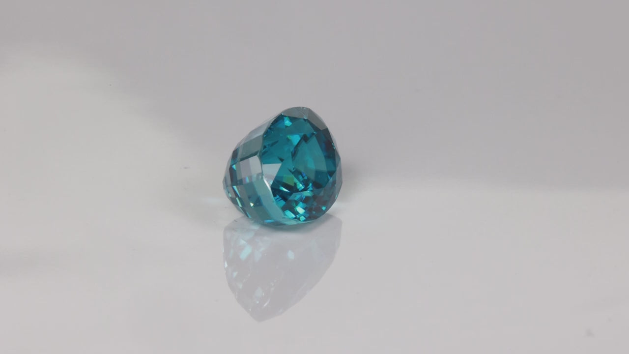 Oval Blue Zircon Gemstone 13.18 Carats