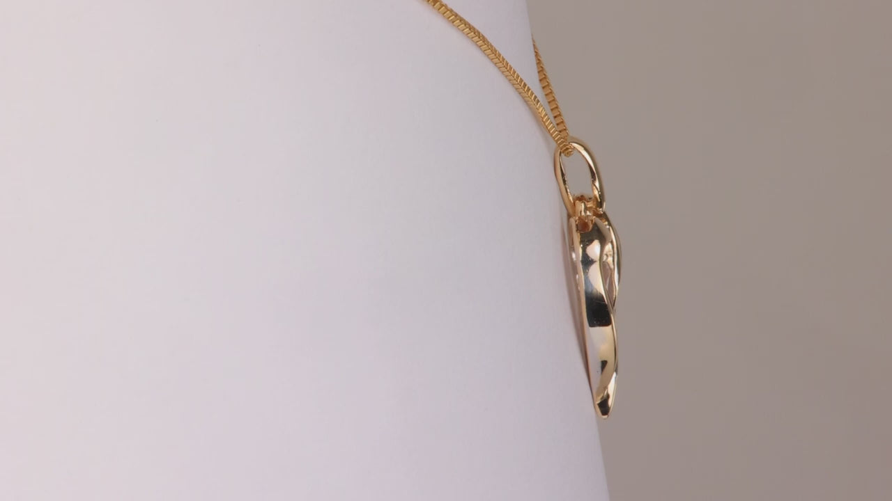10K Yellow Gold Champagne Diamond Heart Pendant .20cts