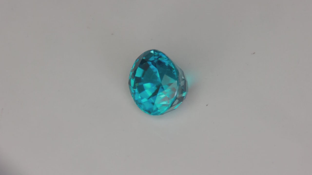 Oval Cut Blue Zircon From Cambodia 2.83 Carats