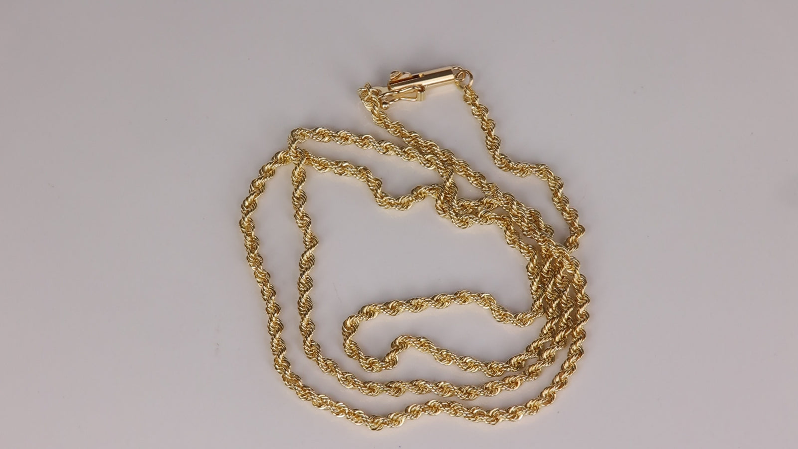 14K Yellow Gold Rope Chain 16"