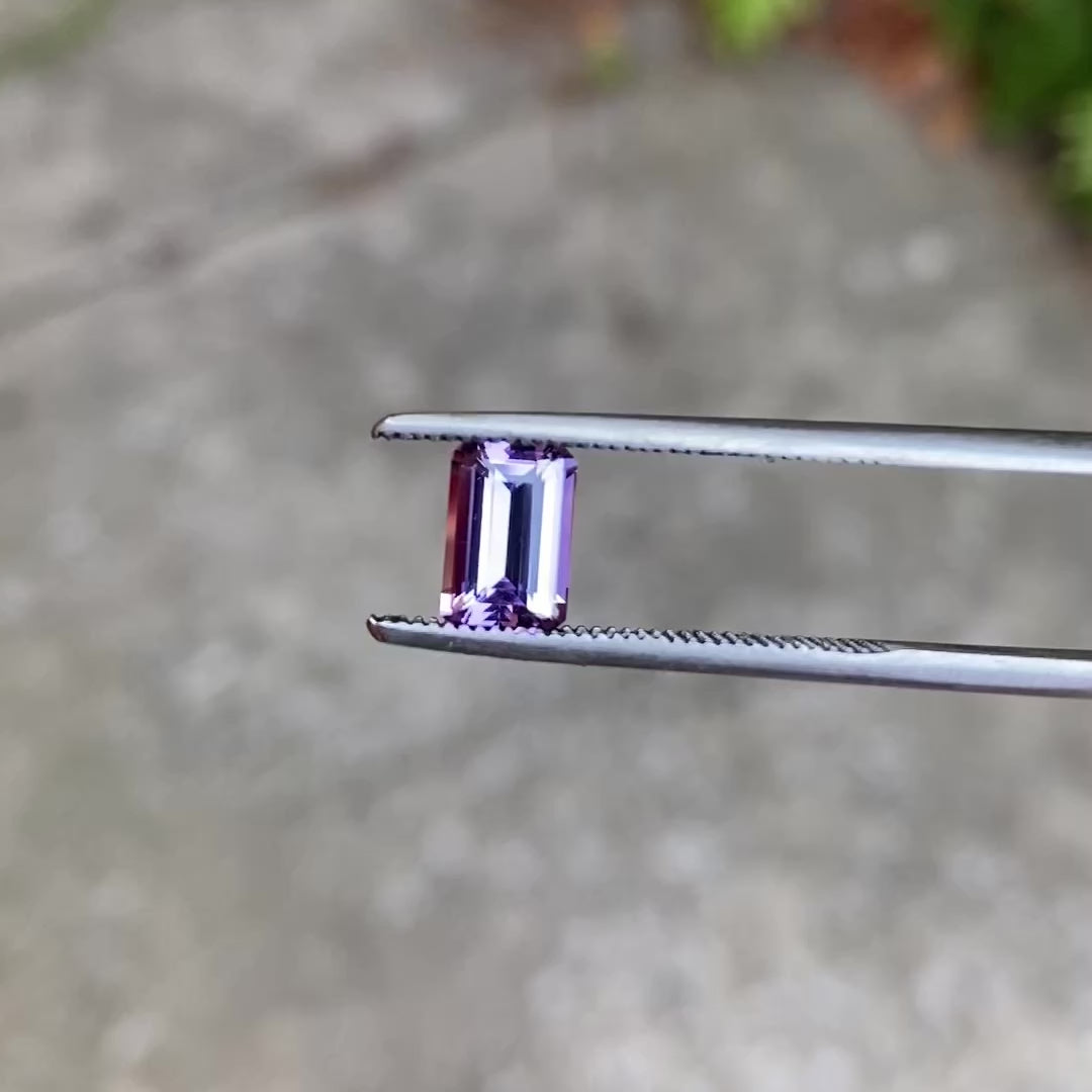 ULTRA RARE❗Emerald Cut Unique Lavender Tanzanite 1.36 Carats
