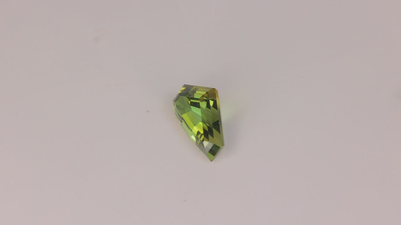 Freeform Step Cut Fancy Green Tanzanite 2.49 Carats