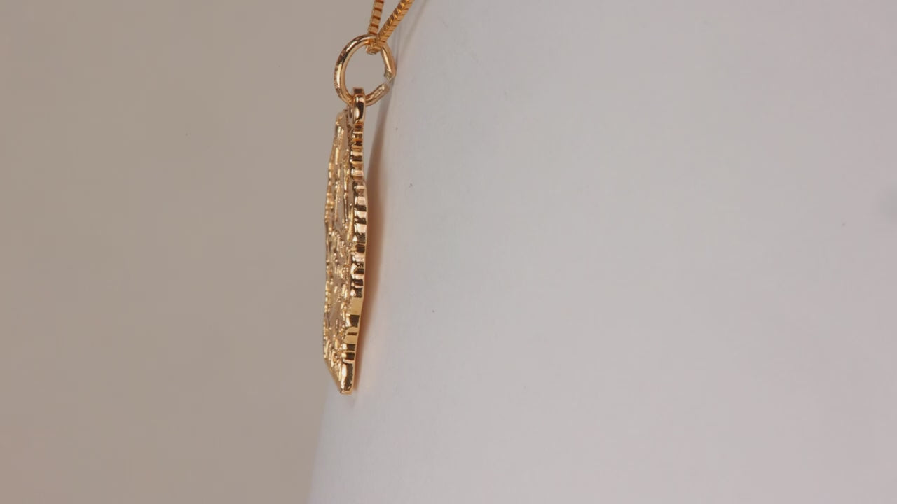 14K Yellow Gold Wisconsin Pendant/Charm