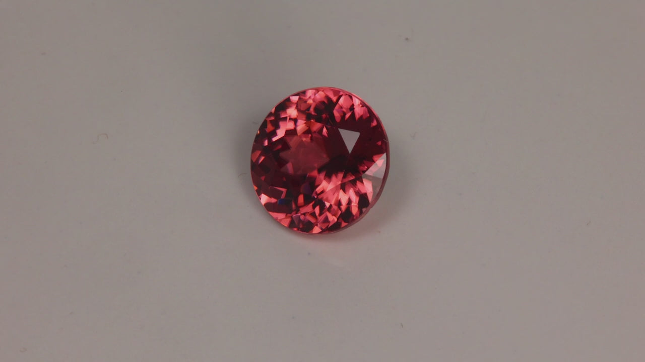 Round Mixed Portuguese Brilliant Imperial Zircon 4.11 Carats