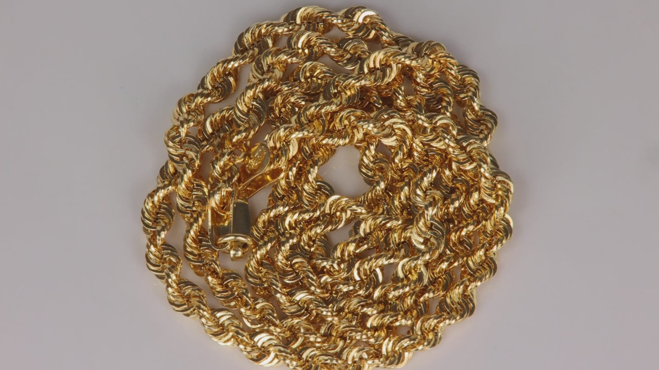10K Yellow Gold Rope Chain 18"