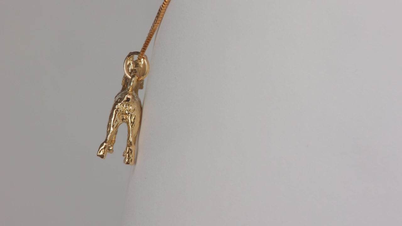 14K Yellow Gold Dog Pendant/Charm